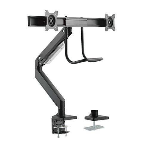 Brateck Dual Monitors Aluminum Heavy-Duty Gas Spring Monitor Arm with Handle Fit Most 17â€˜-32â€™ Monitors Up to 8kg per screen VESA 75x75/100x100(LS)