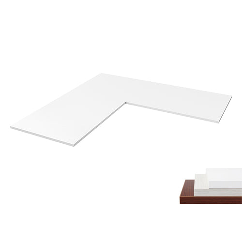 Brateck L-Shape(90Â°) Particle Board Desk Board White, 1800x750x25mm, Recommended desk frame: MABT-M06-33R-B (LS)