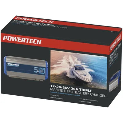 12/24/36V 20A Triple Output Battery Charger