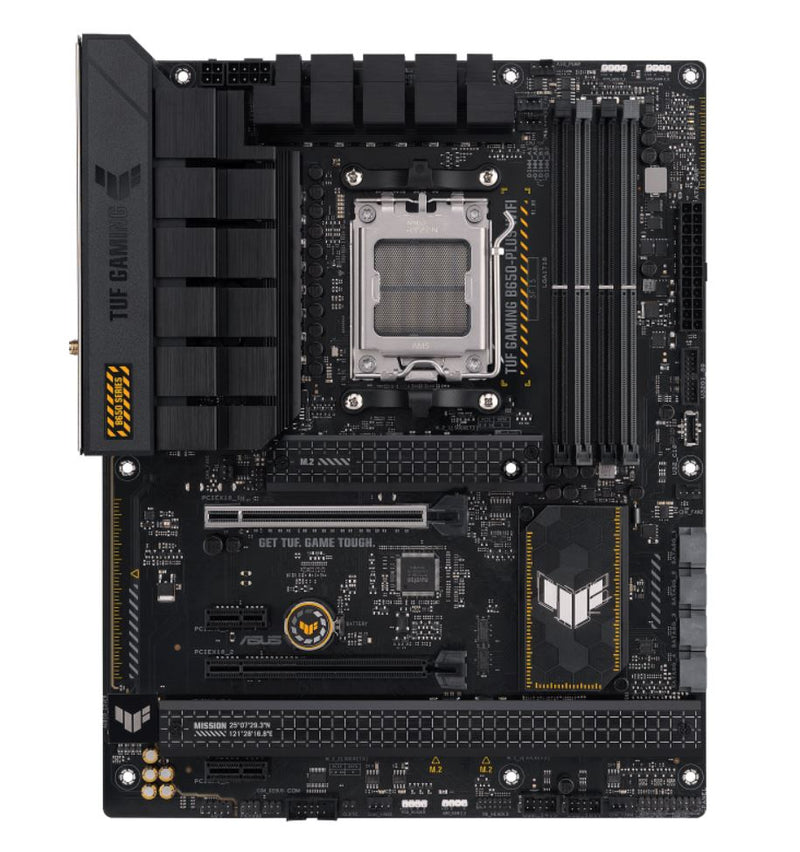 ASUS AMD B650 TUF GAMING B650-PLUS WIFI (AM5) ATX Motherboard, DDR5 Up To 128GB, 1 x PCIe 4.0 x16, 3 x M.2, 4x SATA,Wi-Fi 6,Realtek 2.5Gb Ethernet