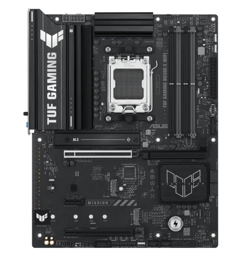 ASUS AMD B650E TUF GAMING B650E-E WIFI (AM5) ATX Motherboard, DDR5(4x), 8+2+1 Power Stages, PCIe 5.0, 3x M.2, Front 10Gbps USB-C, 2.5Gb LAN, Wi-Fi 6E