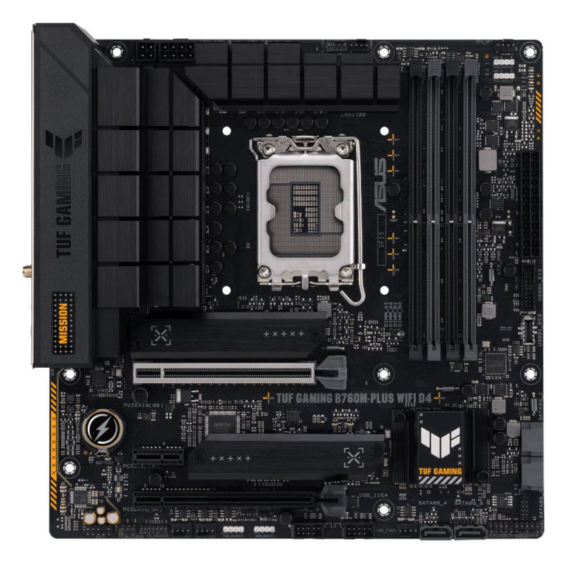ASUS B760M TUF GAMING B760M-PLUS WIFI II Intel LGA1700 mATX Motherboard 192GB, DDR5, 1 x PCIe 5.0 x16 slot, 3 x M.2 slots,4 x SATA,1xHDMI, 1xDP