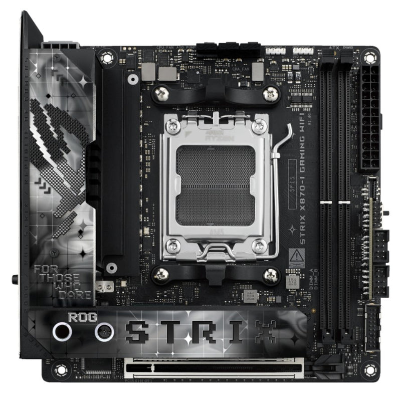 ASUS AMD ROG STRIX X870-I GAMING WIFI (AM5) Mini-ITX Motherboard, DDR5 96GB, 1x PCIe 5.0 x16 slot, 2x M.2 slots, 2x SATA, Wi-Fi 7, 1 x HDMI