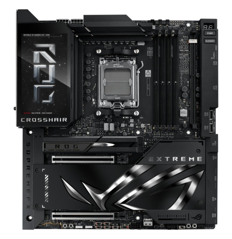 ASUS AMD ROG CROSSHAIR X870E EXTREME (AM5) E-ATX  Motherboard, DDR5 256GB, 2 x PCIe 5.0 x16 slots with Q-Release Slim, 5 x M.2 slots, 1x SlimSAS
