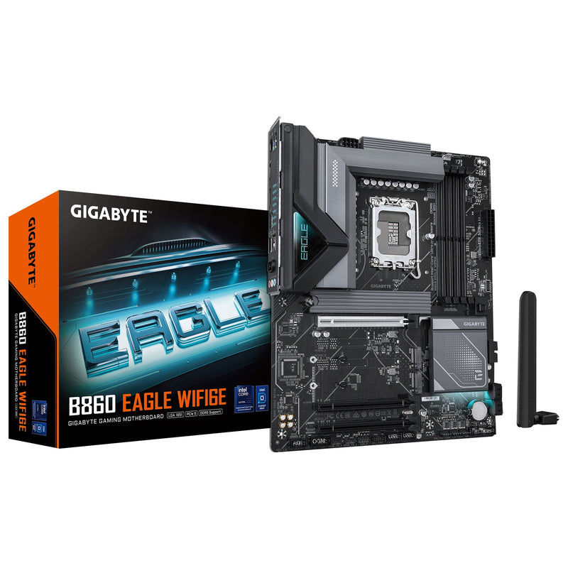 (LS) Gigabyte M/B B860 EAGLE WIFI6E 1.0,  Intel Â® B860, 4 x DDR5 up to 256 GB, 1x HDMI, 3 x PCI Express x16, 3 x M.2, 4 x SATA, 3 x USB 3.2