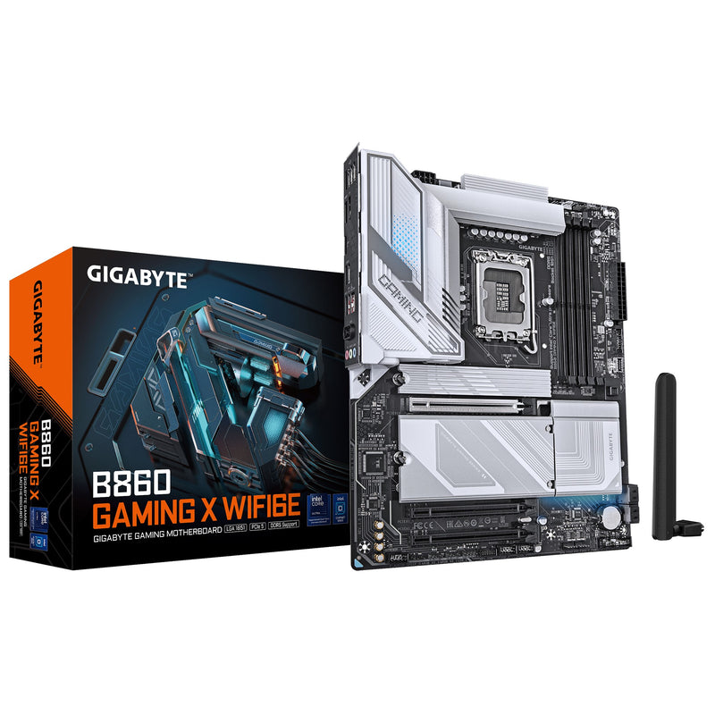 Gigabyte M/B B860 GAMING X WIFI6E,  Intel Â® B860, 4 x DDR5 up to 256 GB, 1x HDMI, 3 x PCI Express x16, 3 x M.2, 4 x SATA, 5 x USB 3.2