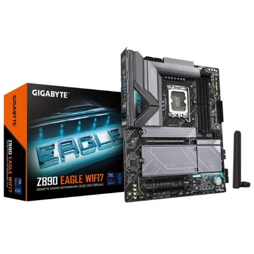 Gigabyte Z890 EAGLE WIFI7 Intel LGA 1851 ATX Motherboard, 4x DDR5 ~256GB, 3x PCI-E x16, 4x M.2, 4x SATA,  5x USB 3.2, 1x USB-C, 4x USB 2.0