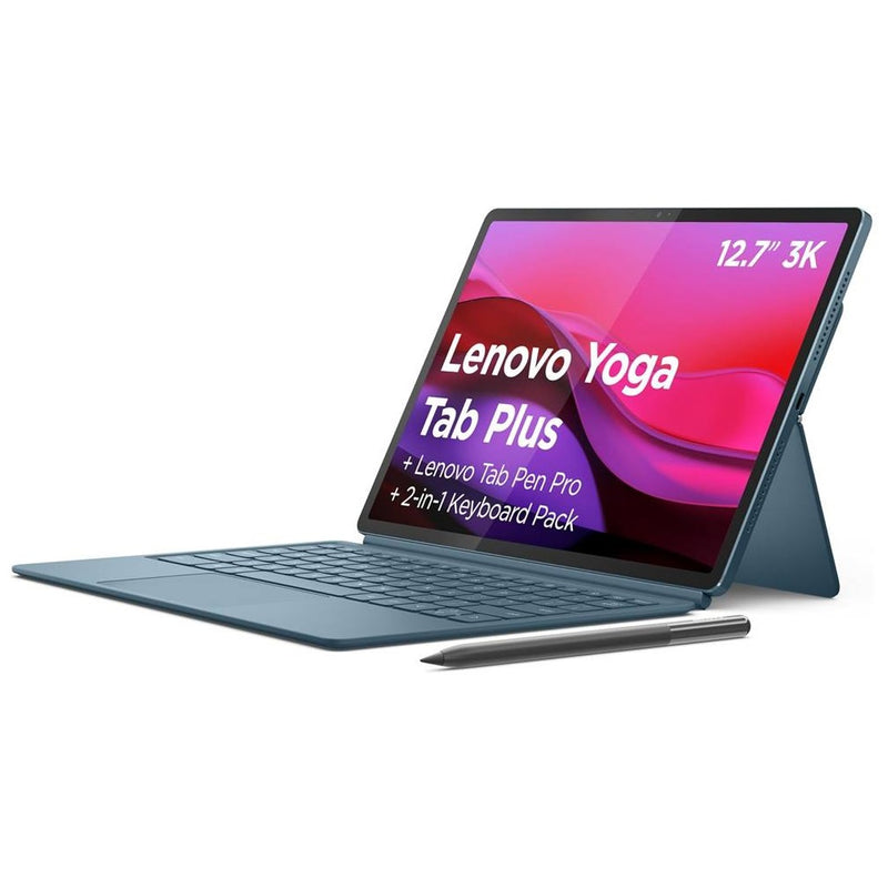 Lenovo Yoga Tab Plus AI Wi-Fi 12.7' 16GB/512GB with Keyboard & Pen - Tidal Teal(ZAEG0045AU)*AU STOCK*, 13MP/13MP, Android, 10200mAh, 1 Year