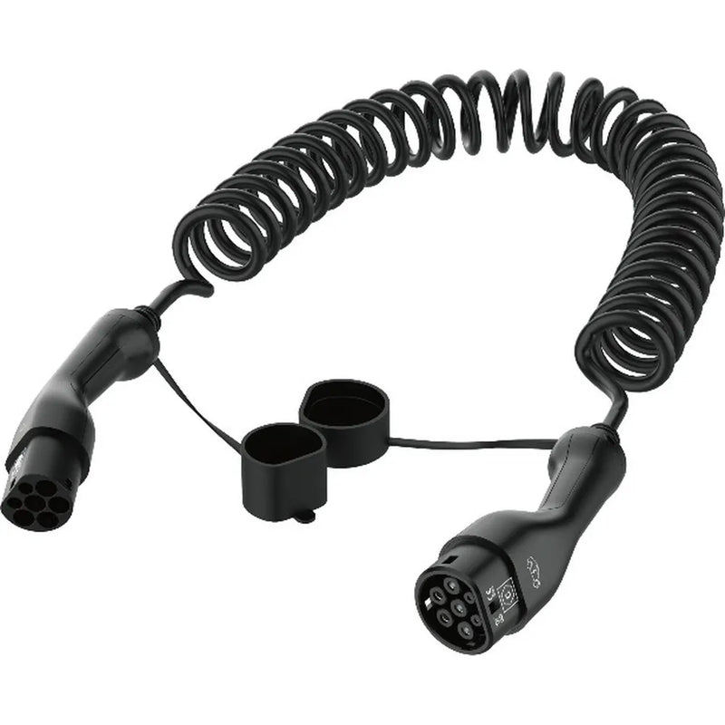 Type 2 Type 2 Coiled AC EV Charging Cable 7M 22kW