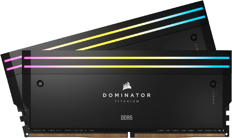 Corsair DOMINATORÂ® TITANIUM RGB 64GB (2x32GB) DDR5 DRAM 6000MT/s CL30 Intel XMP Memory Kit â€” Black