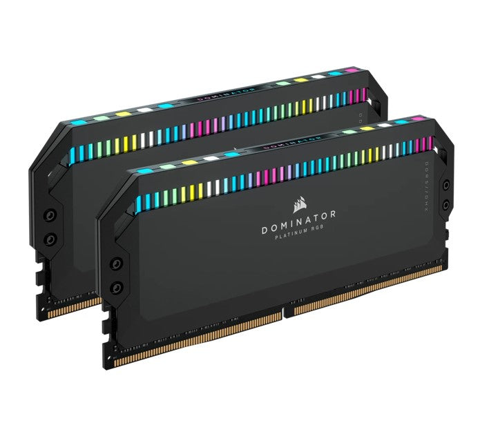 Corsair DOMINATORÂ® Platinum RGB 64GB (4x16GB) DDR5 UDIMM 6600Mhz C32 1.1V Black Desktop PC Gaming Memory