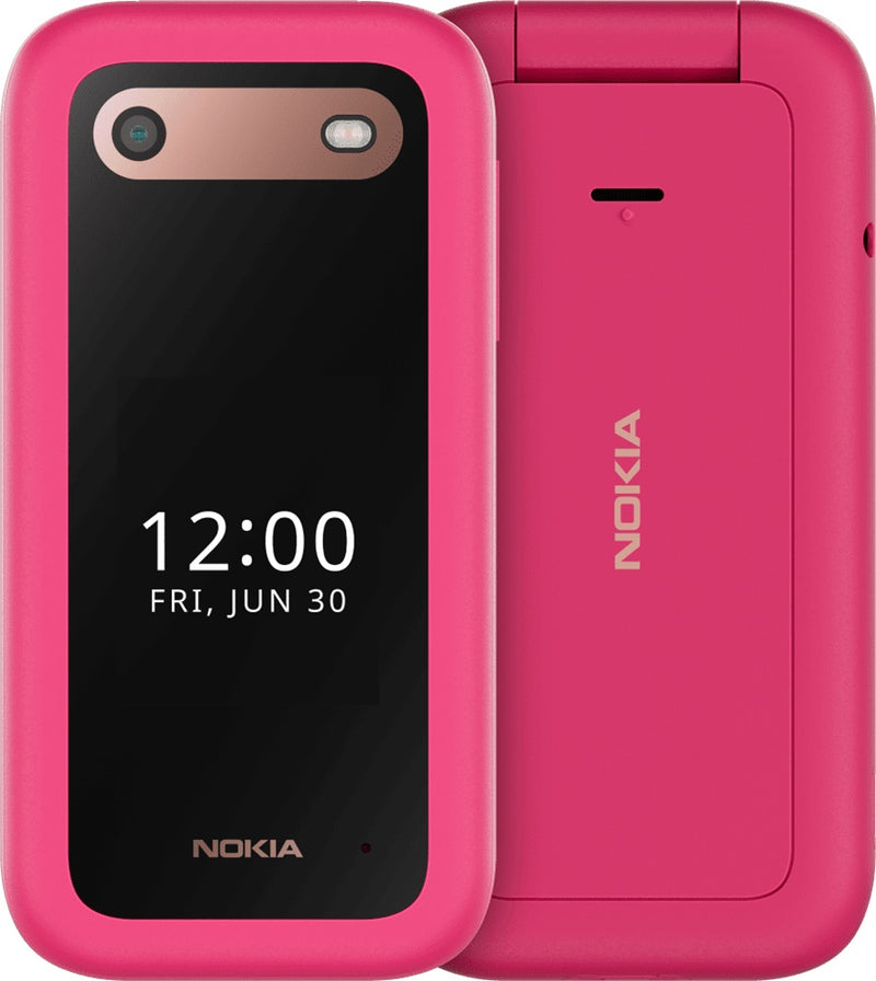 Nokia 2660 Flip 4G 128MB - Pop Pink (1GF012HPC1A04)*AU STOCK*, 2.8', 48MB/128MB, 0.3MP, Dual SIM, 1450mAh, 2 Years Warranty