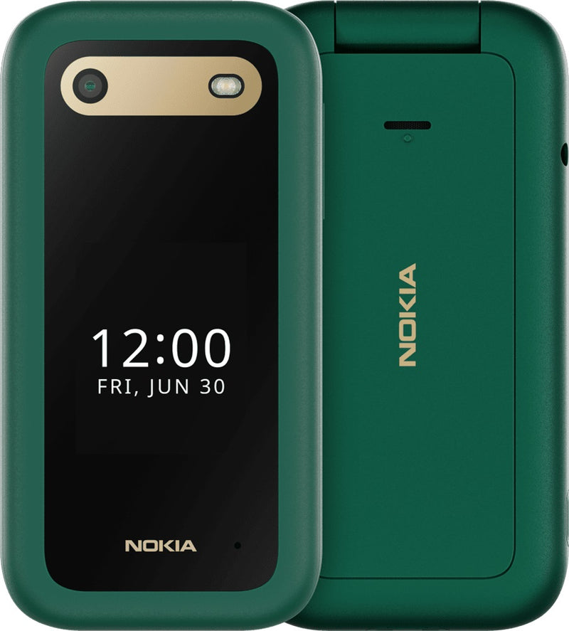 Nokia 2660 Flip 4G 128MB - Lush Green (1GF012HPJ1A05)*AU STOCK*, 2.8', 48MB/128MB, 0.3MP, Dual SIM, 1450mAh, 2 Years Warranty