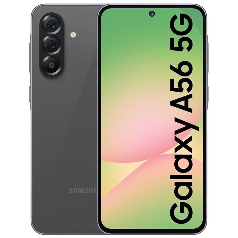 Samsung Galaxy A56 5G 128GB EE - Awesome Graphite *AU STOCK*, 6.7', Super AMOLED, 120Hz, 8GB/128GB, 50MP/12MP, Single+ eSIM, 5000mAh, 3