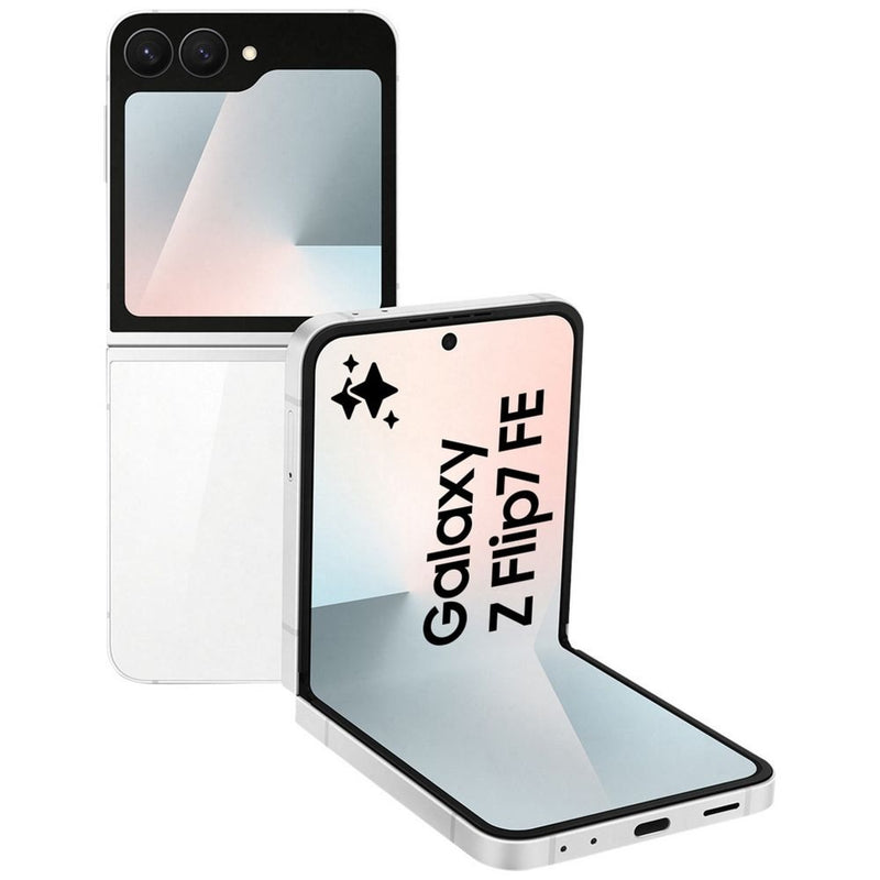 Samsung Galaxy Z Flip7 FE 5G 128GB - White *AU STOCK*, 6.7', Full HD+, 120Hz, 8GB/128GB, 50MP/10MP, Single+ eSIM, 4000mAh, 2