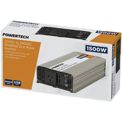 1500W (3000W) 12VDC to 230VAC Modified Sinewave Inverter
