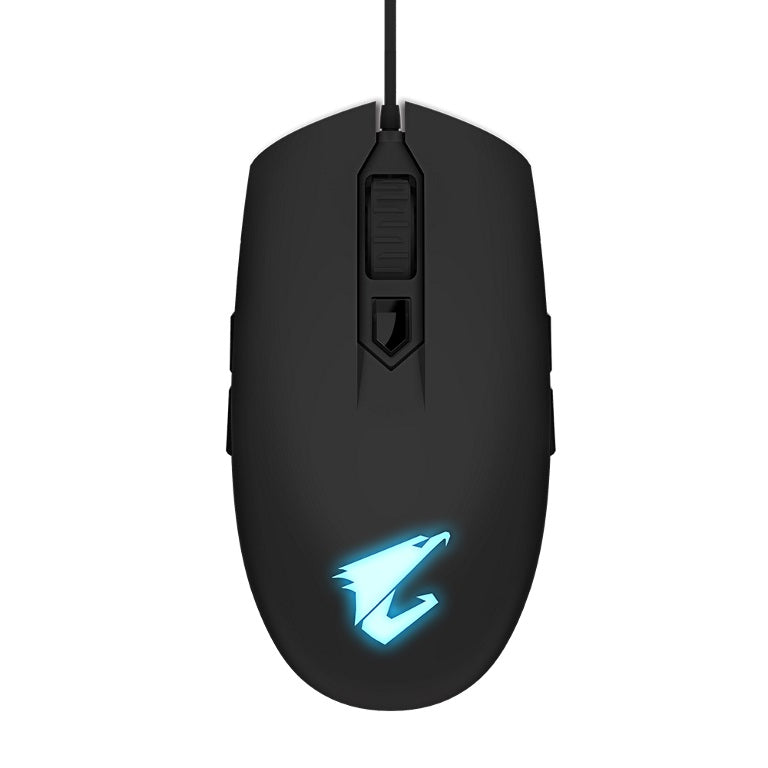 (LS) Gigabyte AORUS M2 Optical Gaming Mouse USB Wired 6200 dpi 12K fps 50g 3D Scroll 50 million click Matte Black RGB Fusion On-the-fly DPI Adjustment