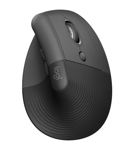 Logitech ERGO LIFT Graphite wireless mouse 1000 DPI  Logi Bolt USB receiver   1-Year Limited Hardware