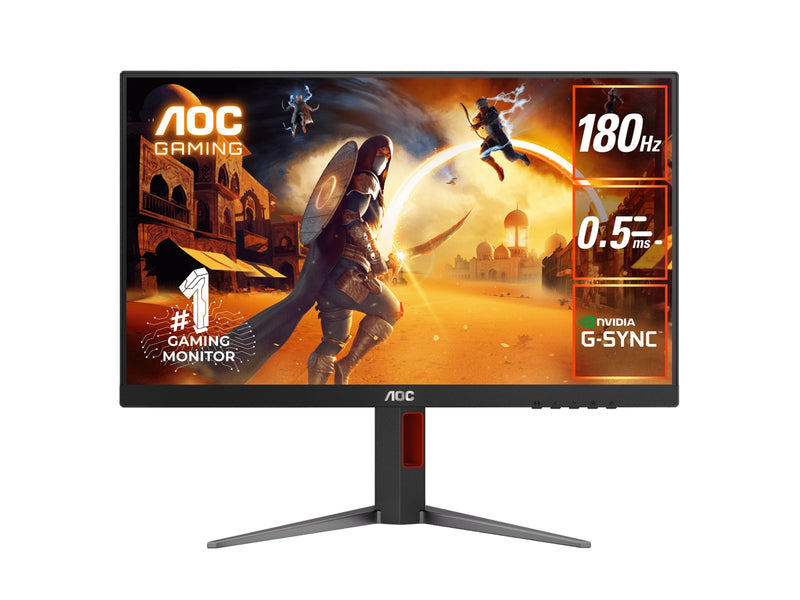 AOC 23.8' IPS, FHD 1080, Adaptive Sync,1ms, 180Hz , HDR10, 1x HDMI 2.0, 1x DP 1.4, Borderless, Height Adjustable Stand, VESA 100X100mm(LS)