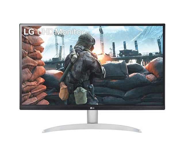 LG 27' 4K UHD IPS Smart Monitor with 3840Ã—2160 resolution, DCI-P3 95%, HDR400, AMD FreeSyncâ„¢, 5ms response, 60Hz, and tilt-adjustable stand
