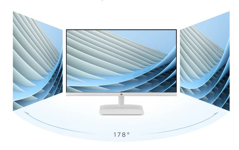 ViewSonic 24' White Office Ultra Thin FHD IPS, 100Hz, 1ms MPRT, 178Â°/178Â°, HDMI, VGA, Borderless 3â€‘Side Design, Low Blue Light, Flickerâ€‘Free, 3YARW