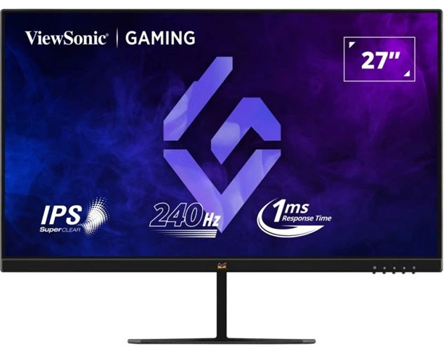 ViewSonic 27' FHD IPS Gaming, 240Hz, 1ms MPRT, HDR10, FreeSync, Gâ€‘Sync Compatible, HDMIÃ—2, DP, 178Â°/178Â°, 250 Nits, 2Ã—2W Speakers. 3YARW
