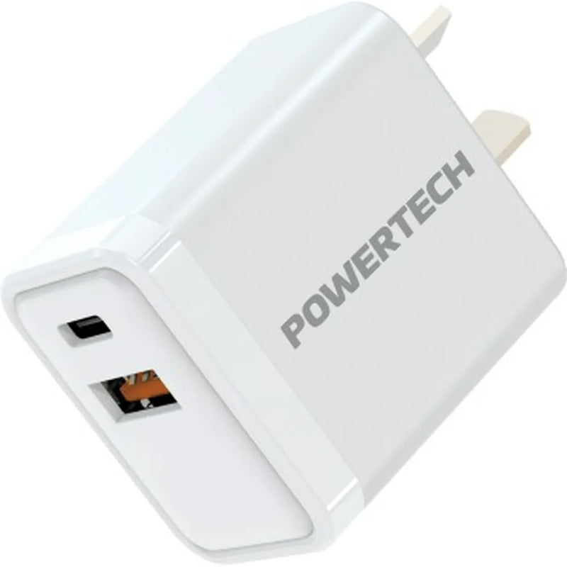 30W Dual USB-C & A Mains Power Adaptor