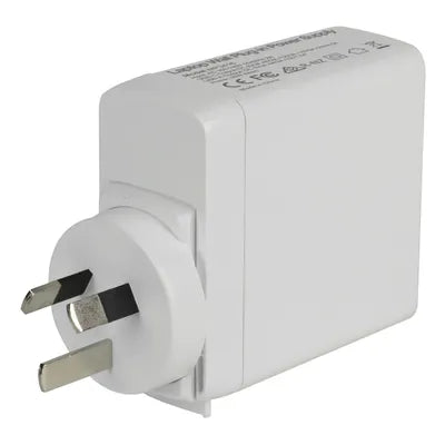 5-20V 90W Laptop Wall Plugin Power Supply with 2 x USB-C (PD3.0/QC4.0+) and USB-A (QC3.0)