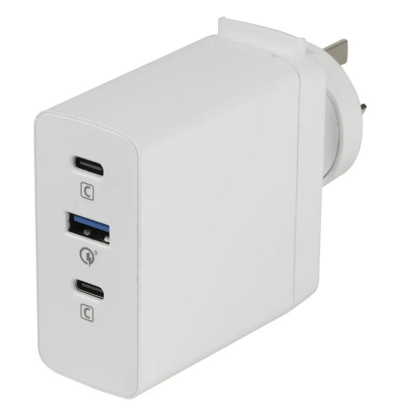 5-20V 100W Laptop Wall Plugin Power Supply with 2 x USB-C (PD 3.0/QC4.0+) and USB-A (QC3.0)