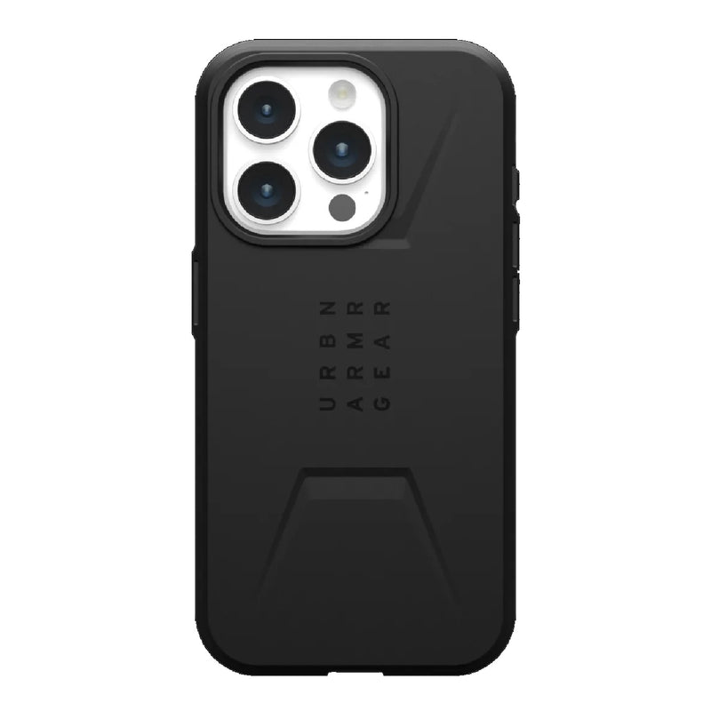 UAG Civilian Magsafe Apple iPhone 15 Pro (6.1') Rugged Case - Black (114275114040), 20ft. Drop Protection(6M),Raised Screen Surround,10
