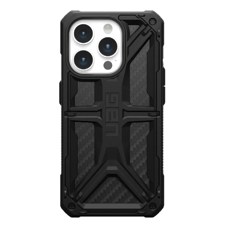UAG Monarch Apple iPhone 15 Pro (6.1') Rugged Case - Carbon Fiber (114278114242), 20ft. Drop Protection (6M), 5 Layers Protection, 10 Years