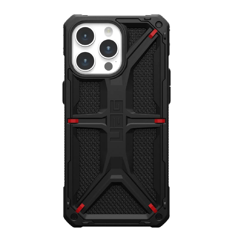 UAG Monarch Kevlar Apple iPhone 15 Pro Max (6.7') Rugged Case - Kevlar Black(114298113940), 20ft. Drop Protection (6M), 10