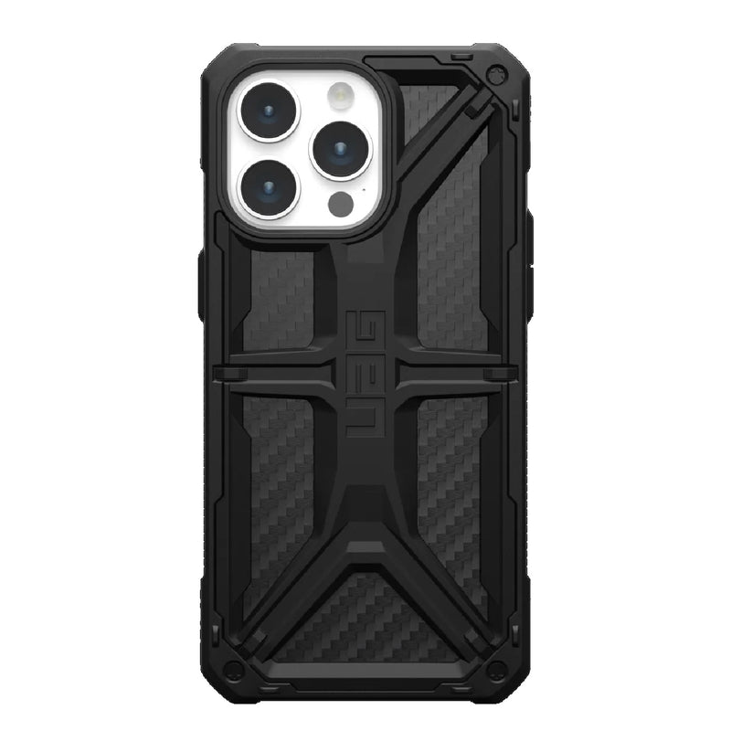 UAG Monarch Apple iPhone 15 Pro Max (6.7') Rugged Case - Carbon Fiber (114298114242), 20ft. Drop Protection (6M), Tactical Grip, 10 Years