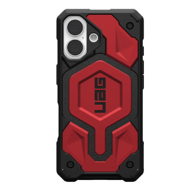 UAG Monarch Pro MagSafe Apple iPhone 16 (6.1') Rugged Case - Crimson (114458119494), 25ft. Drop Protection(7.6M),10