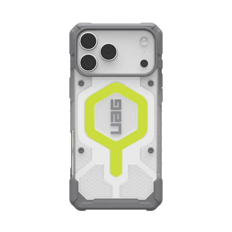 UAG Pathfinder Clear MagSafe Apple iPhone 17 Pro Max (6.9') Rugged Case - Active Neon (114552118181), 18ft Drop Protection (5.5M), 10 Years Warranty