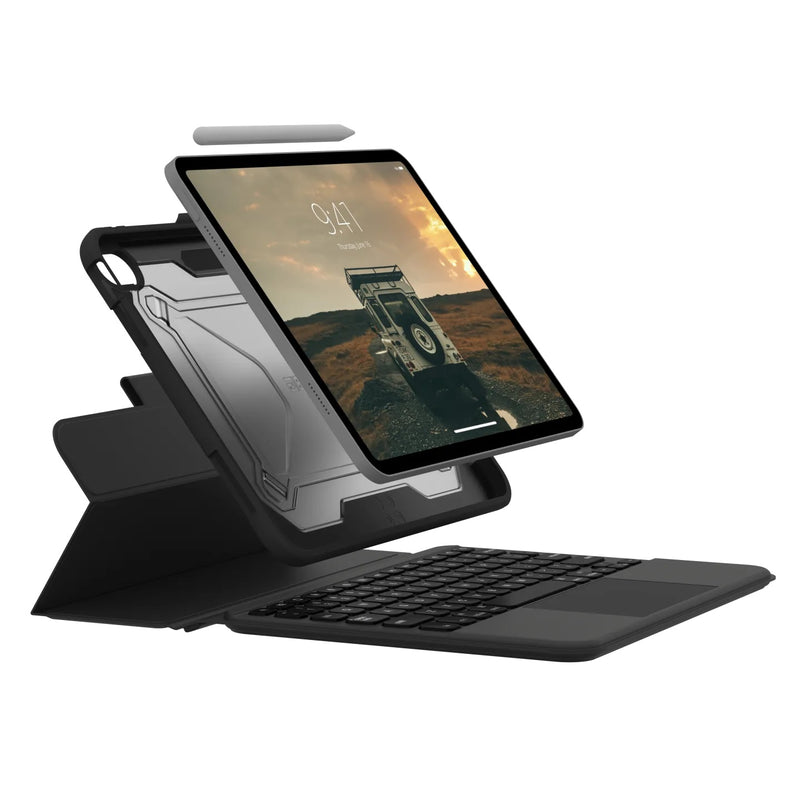 UAG Apple iPad (11') 11th Gen (A16) / iPad 10th Gen (10.9') Bluetooth Keyboard with Trackpad & Backlit Keys Rugged Case - Black/Ash, 1 Year