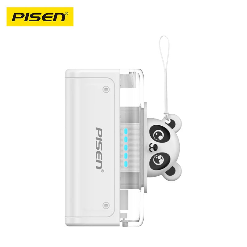 Pisen Power Tiny 22.5W  CCC-Certified 5K (5000mAh) Mini Power Bank - USB-A + USB-C Port, 2-in-1 Design, Built-in Stand, 2 Years