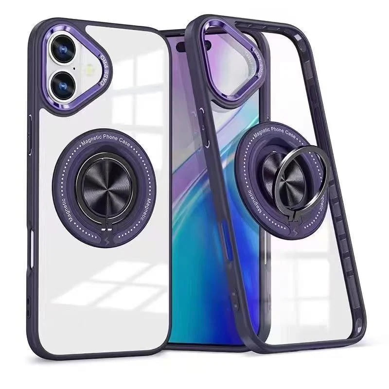 USP Apple iPhone 17 (6.3') MagSafe Case with Ring Holder Purple - Silicone Bumper, Drop Resistance, Scratch Protection, Durable, 5