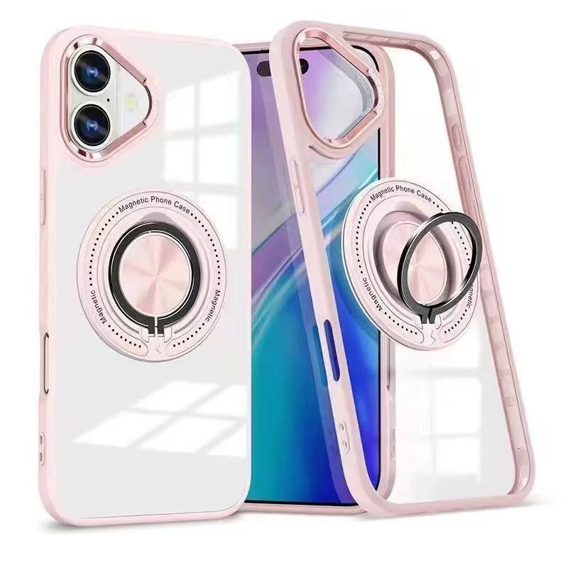 USP Apple iPhone 17 (6.3') MagSafe Case with Ring Holder Pink - Silicone Bumper, Drop Resistance, Scratch Protection, Durable, 5