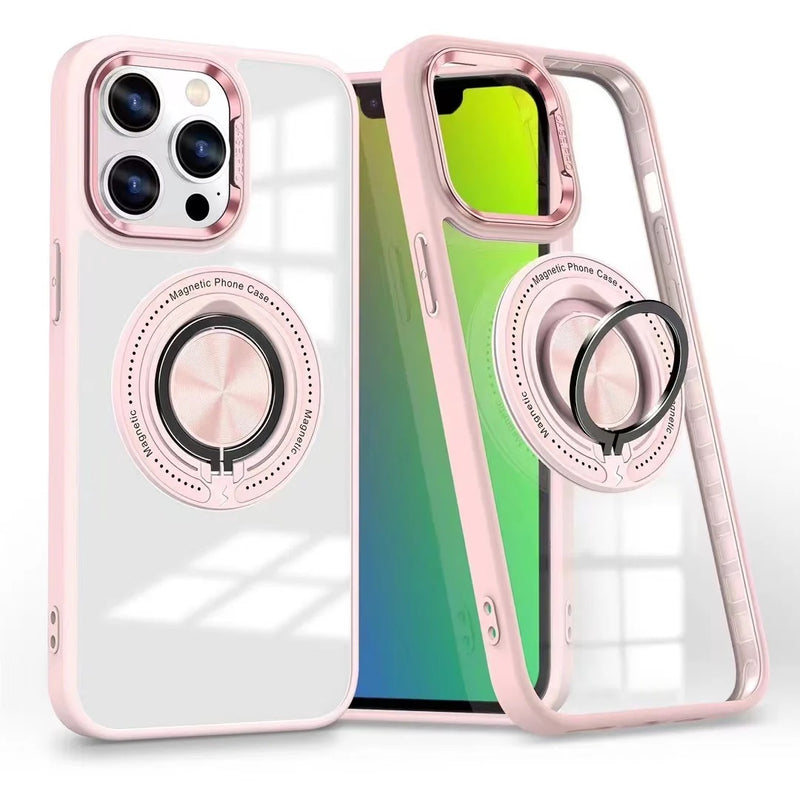 USP Apple iPhone 17 Pro (6.3') MagSafe Case with Ring Holder Pink - Silicone Bumper, Drop Resistance, Scratch Protection, Durable, 5