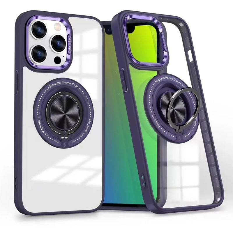 USP Apple iPhone Air (6.5') MagSafe Case with Ring Holder Purple - Silicone Bumper, Drop Resistance, Scratch Protection, Durable, 5