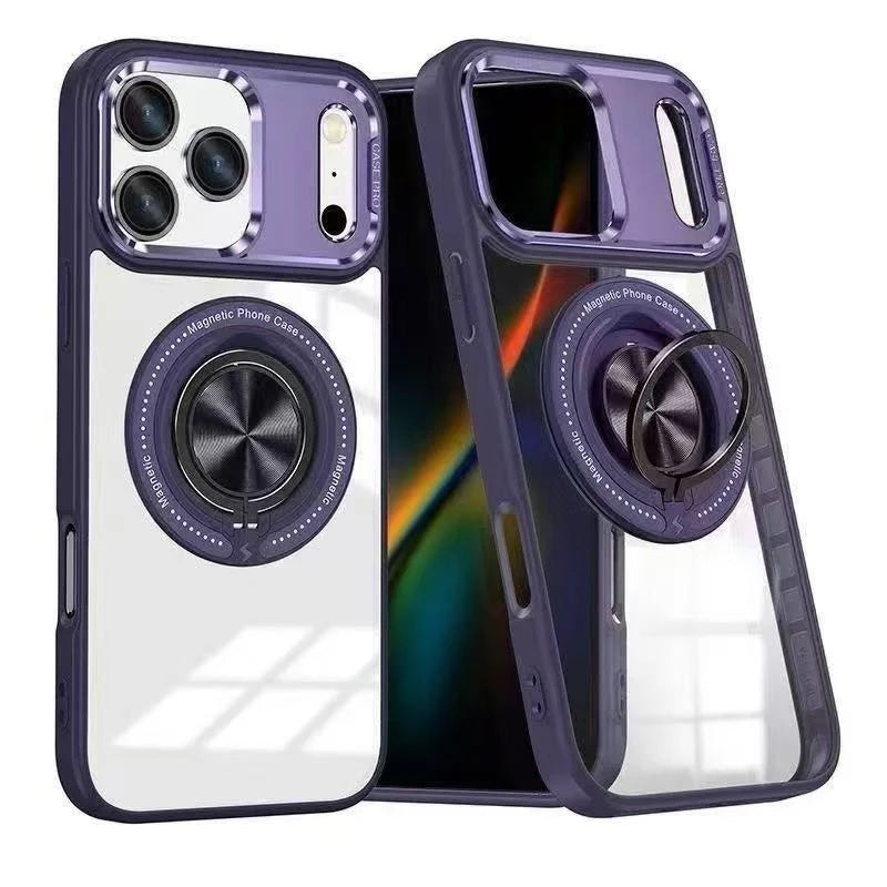 USP Apple iPhone 17 Pro Max (6.9') MagSafe Case with Ring Holder Purple - Silicone Bumper,Drop Resistance, Scratch Protection, 5