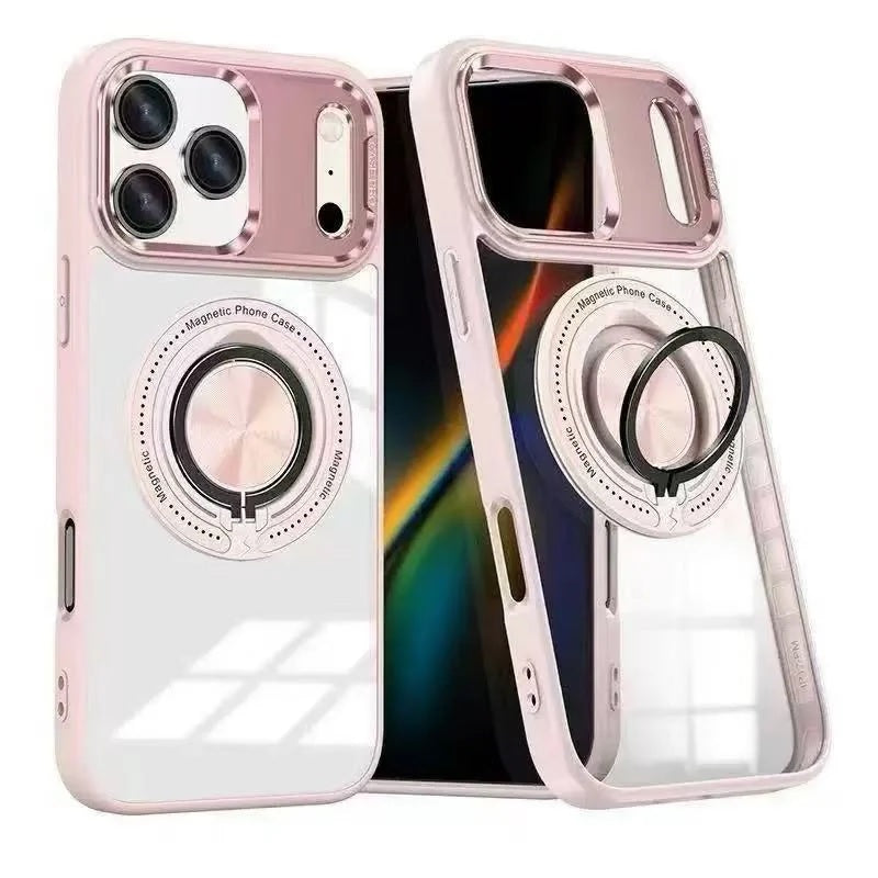 USP Apple iPhone 17 Pro Max (6.9') MagSafe Case with Ring Holder Pink - Silicone Bumper,Drop Resistance, Scratch Protection, 5