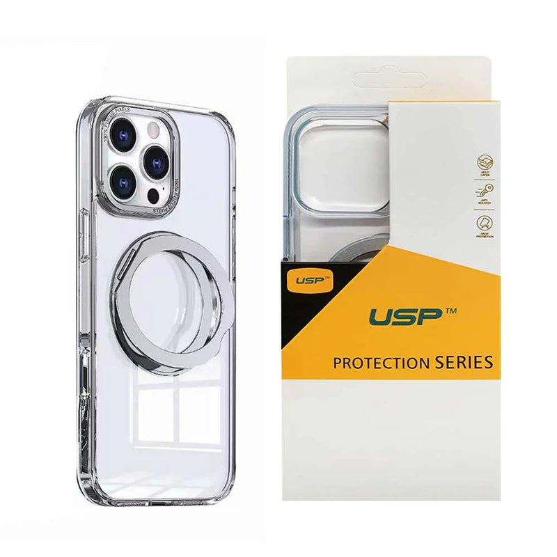 USP Apple iPhone 17 (6.3') Clear Case with MagSafe - 360° Rotatable Ring-Stand,Scratch Resistant,Shockproof,5