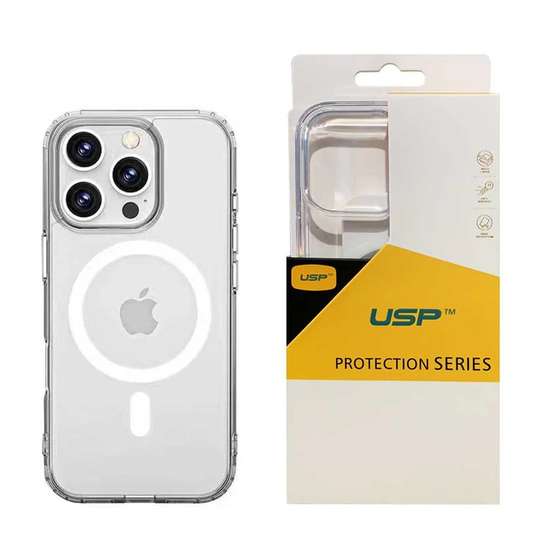 USP Apple iPhone 17 (6.3') Clear Rock Shockproof Case with MagSafe - Ultra-thin, Lightweight, Non-slip, Crystal Clear, 5