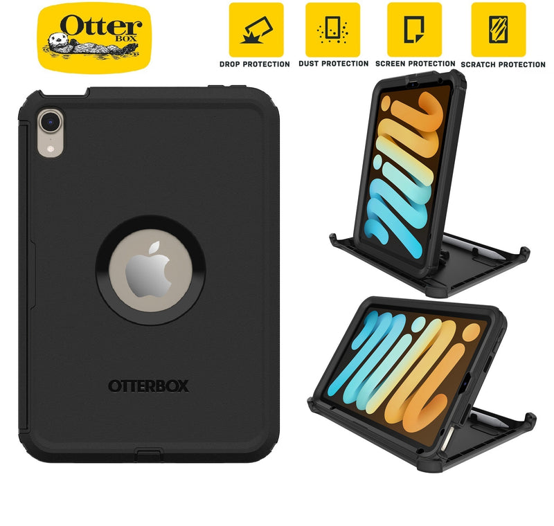 OtterBox Defender Apple iPad Mini (8.3') (A17 Pro) (7th Gen) / iPad Mini (8.3') (6th Gen) Case Black -No Retail Packaging-(77-87478),7