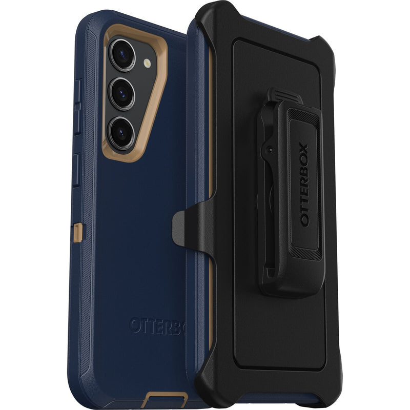 EOL OtterBox Defender Samsung Galaxy S23 5G (6.1') Case Blue Suede Shoes - (77-91041),DROP+ 4X Military Standard,Multi-Layer, Raised, 7 Years