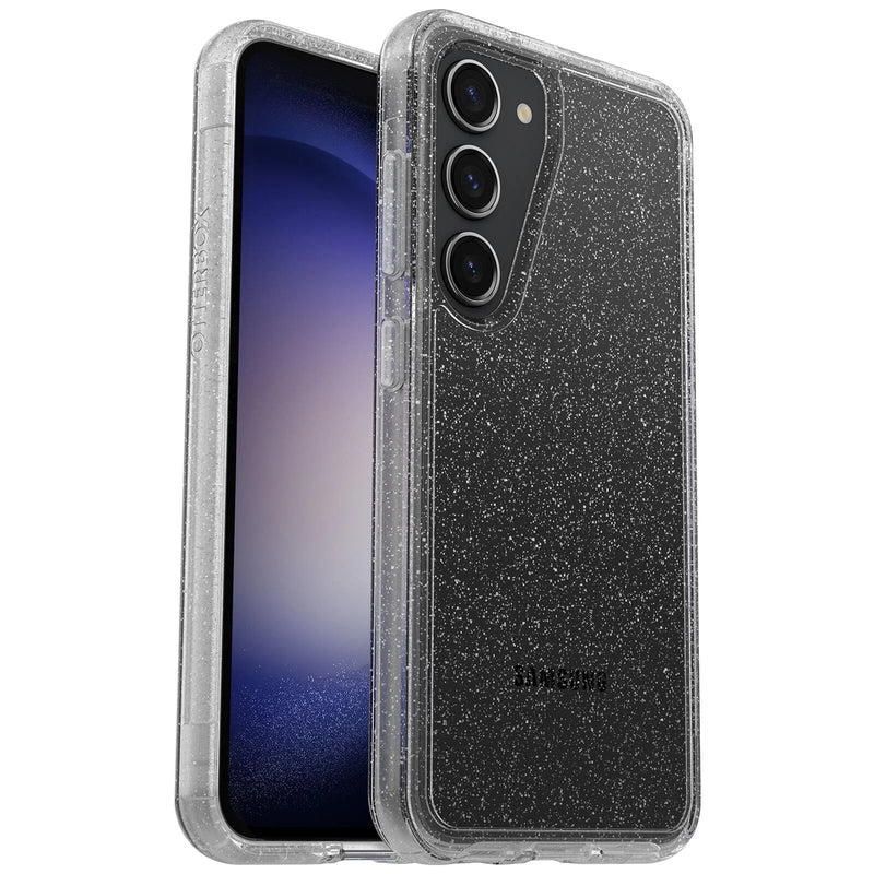 OtterBox Symmetry Clear Samsung Galaxy S23 5G (6.1') Case Stardust (Clear Glitter) - (77-91226), DROP+ 3X Military Standard, 7 Years
