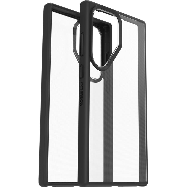 OtterBox React Samsung Galaxy S23 Ultra 5G (6.8') Case Black Crystal (Clear/Black) - (77-91319),Antimicrobial,DROP+ Military Standard,7 Years