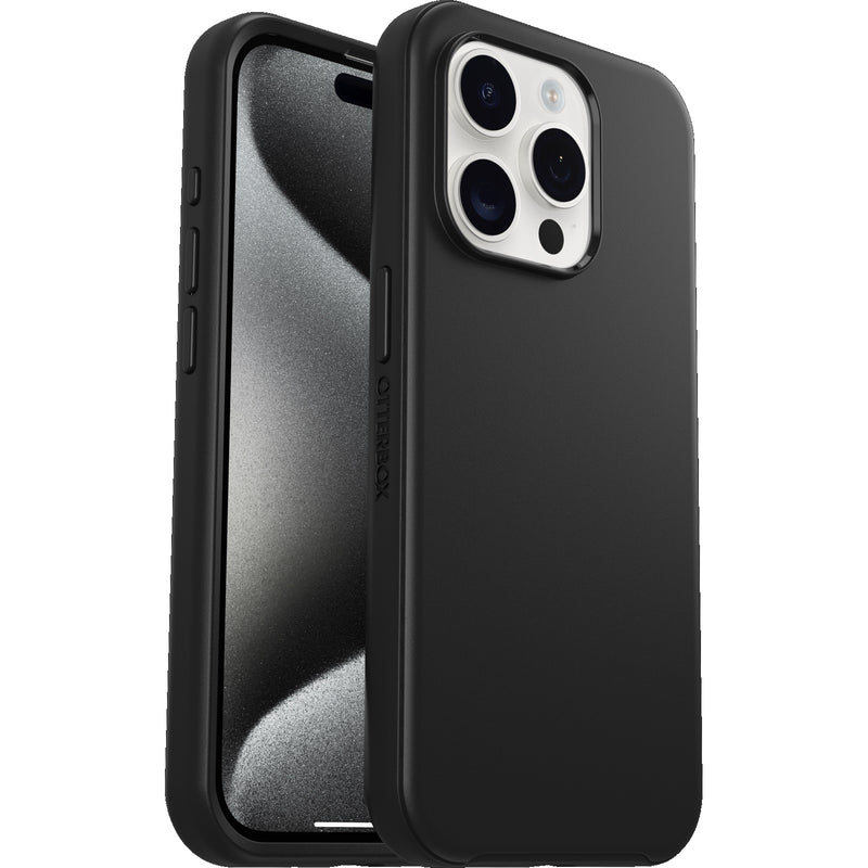 OtterBox Symmetry Apple iPhone 15 Pro (6.1') Case Black - (77-92622), Antimicrobial, DROP+ 3X Military Standard, Ultra-Sleek,7 Years